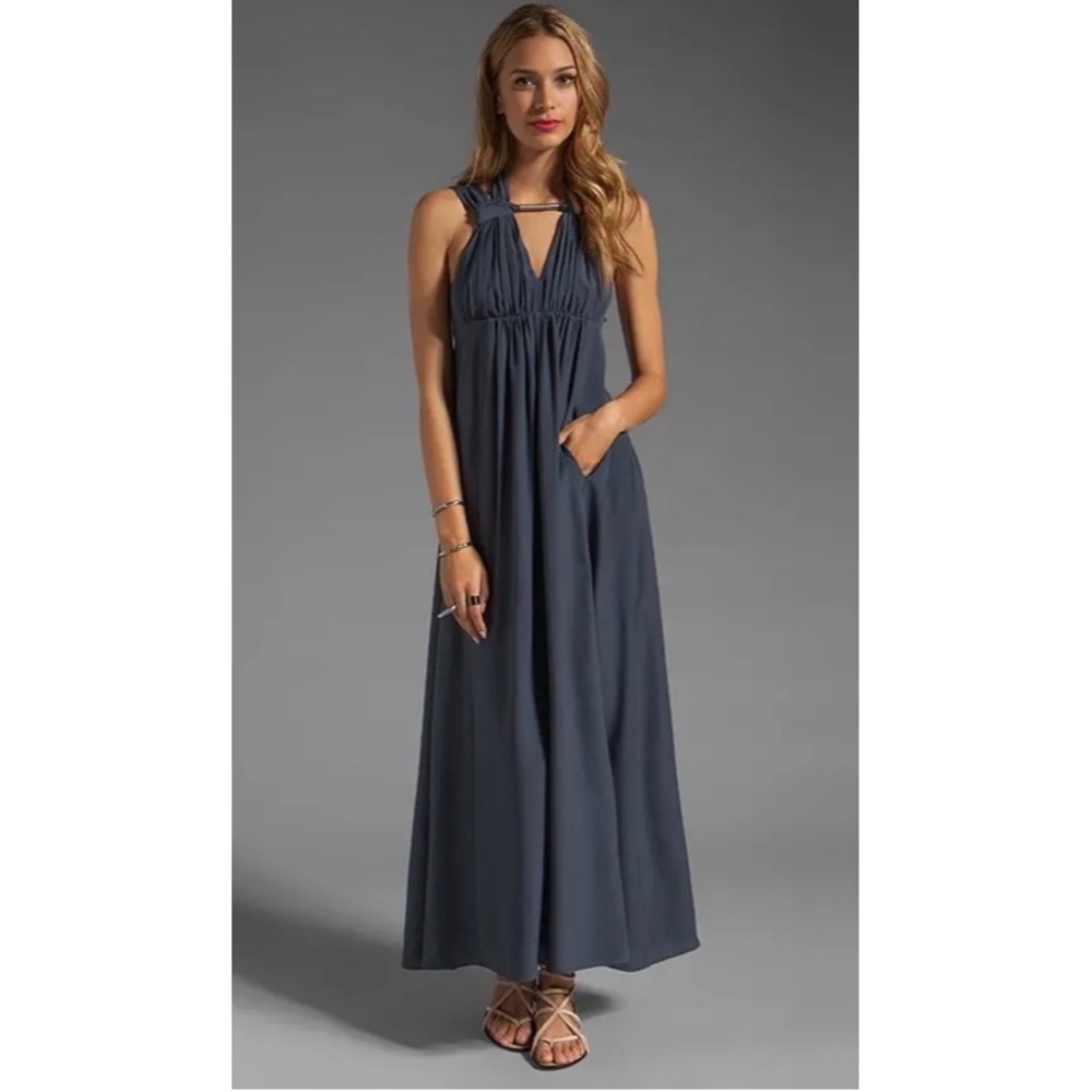 Susana Monaco Halter Dress in Slate Grey Sz 4